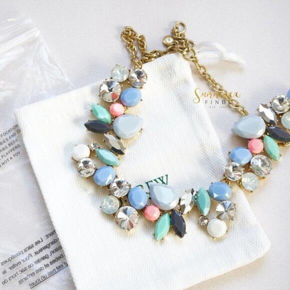 J.Crew Petal Crystal Stone Statement Necklace - Picture 4 of 5